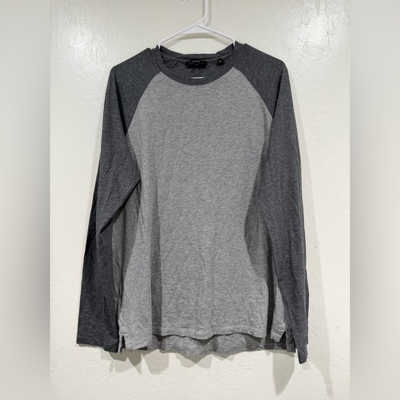 Vince Gray Raglan 100% Cotton Sleeve Shirt size M - Picture 2 of 6